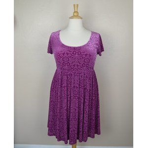 Torrid Velvet Burnout Skater Dress 2